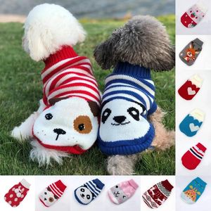 Dog Apparel Winter Warm Clothes Christmas Sweater Chihuahua Cartoon Clothing Pet Coats Jacket Puppy Costume Coat