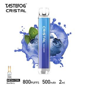 Crystal Vape RGB Tastefog Crystal 800 Puff Одноразовые вейпы Оптовая цена 2 мл 2% 500 мАч 10 вкусов на складе