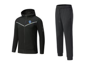 K.R.C. Genk Tute per il tempo libero da uomo Sport per il tempo libero all'aria aperta Abbigliamento da allenamento caldo Cerniera completa Con maglietta sportiva da jogging a maniche lunghe con cappuccio