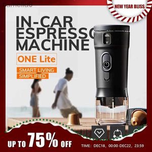 صانعات القهوة صانع القهوة المحمولة MIUI Small Espresso Machine DC12V Travel Coffee Maker للسيارات في الهواء الطلق.