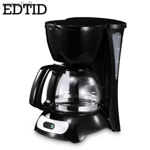 Macchine per il caffè EDTID Macchina per caffè espresso elettrica automatica Latte Mini 0.6L Moka Drip Cafe Macchina per la preparazione del caffè americano Teiera Caldaia EUL231219