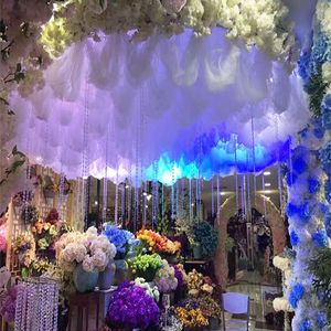 Tamanho customizado, redondo, quadrado, nuvem branca, fio de neve, decoração de teto de casamento, pura para festa, eventos, peças centrais, suprimentos de decoração