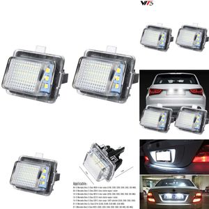 Nya dekorativa lampor 2st Super Bright Bakre bil LED -nummer Lägarplattlampor Lampan Passar för Mercedes Benz W204 W207 W16 W218 W212 LICESPLATE LAMP