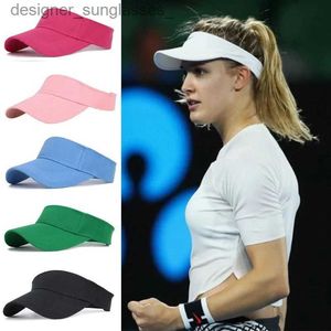 Visir Summer Sun Visor Hats for Women's Men's C Justerable Plain Visor UV Protection Top tom golf Running Tennis CS unisexl231219