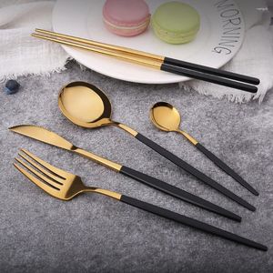 Dinnerware Sets 4 Pcs / Set Cutlery Stainless Steel Tableware Silverware Flatware Dinner Knife Fork Spoon