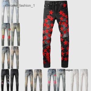 Slim Fashion Amari Skinny Amirl Moto Off Amirlies Ripped Am Jeans Amis Herren Motorrad Imiri Lange Amiiri Cotton Mens Feet High Distressed Street Denim Light Blu QL4S