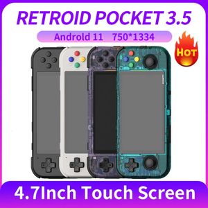 Lettori di giochi portatili Retroid Pocket 3 Plus 3 Console portatile da 4,7 pollici 4G128GB Android 11 RP3 Console per videogiochi retrò portatile Player Box 231218