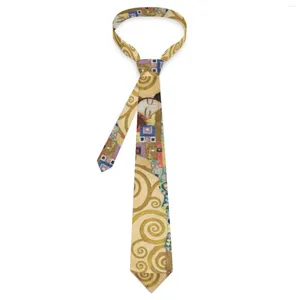 Fliegen Herrenkrawatte Gustav Klimt Hals Stoclet Fries Print Vintage Cooler Kragen Grafik Alltagskleidung Hochwertiges Krawattenzubehör