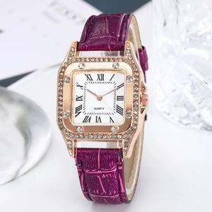 Womens high quality luxury fashion wine cask square belt waterproof quartz watch