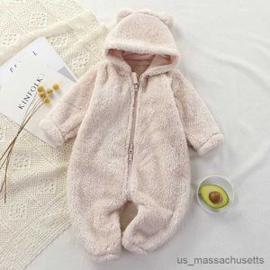 Pyjamas baby rompers i ett stycke kläder för barn höst vinter nyfödd jumpsuit varm övergripande barns bodysuits spädbarn pyjamas 0-24m