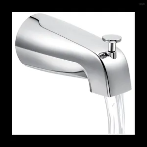 Bathroom Sink Faucets Tub Spout 5 1/4 Inches Reach Wall Front Mount With Shower Diverter 1/2In IPS Inside Thread Bathtub Faucet