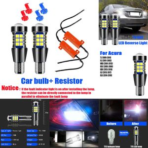 Novas luzes decorativas 2pcs W16W T15 921 Canbus LED Lâmpada reversa lâmpadas de backup para Acura TL CL MDX RSX RDX ILX RLX 2013 2014 2015 2016 2017 2018