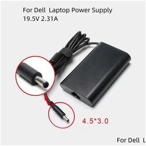 Laptop Adapters Chargers 19.5V 2.31A 45W AC Adapter Strömförsörjning för Dell Inspiron 153552 HK45NM140 LA45NM140 HA45NM140 KXTTW Batteri OT12M