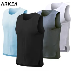 Men's Tank Tops Quick Dry Men Running Shirts Fitness Compression Gym Clothes Sports Sleeveless T-shirt Workout Training Vest Fit Clothing