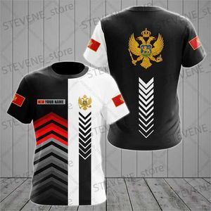 Men's T-Shirts Montenegro Flag Coat of Arms Graphic Tee Summer Casual Pullover Men's Fashion Loose T-shirts Boy Oversized Short Sleeves Tops T231219
