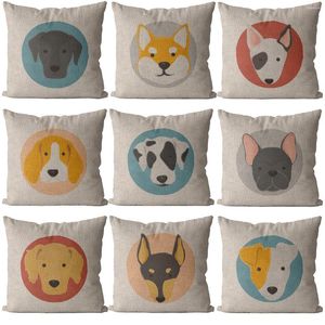 Pillow Cute Pet Dog Pillowcase Decoration Sausage Bullfighting 45 40 Home Square Linen Cover