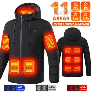 Men's Hoodies Sweatshirts 11Areas Self Heating Vest jacket Thermal Women's USB Heated Warm Clothing Fishing Camping Washable Winter 231218