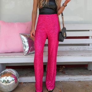 Kadın Pantolon Capris Düz Renk Sizli Moda Günlük Düz Bacak Pantolon