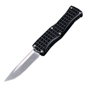 High End M7694 AUTO Tactical Knife D2 Satin Blade CNC Anti-slip 6061-T6 Handle EDC Pocket Gift Knives With Nylon Bag