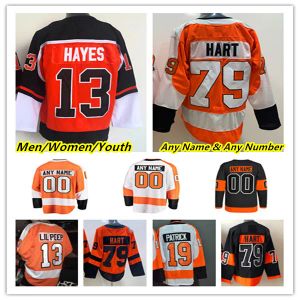 Omvänd retro Travis Konecny ​​Hockey Jersey 13 Lil Peep Cam Atkinson van Riemsdyk Joel Farabee Ivan Provorov Travis Sanheim Kevin Hayes Sean 74