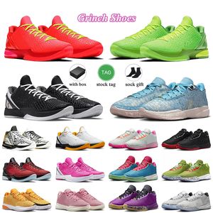 Omvänd Grinch Top Designer LeBrons 20 XX vittne Mamba 6 Basketball Grinch Shoes 6s Sneaker Think ALLA ELLA STAR YOUNG HERIS Totalt Orange I lovar tränare Big Size 12