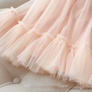 Mädchen Kleider Mädchen Geburtstag Party Prinzessin Bogen Tüll Rosa Kleid Ärmelloses Kleinkind Kleinkind Gaze Vestido Abendkleider Kinder Kleidung 1-14Y