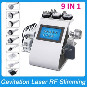 Multifunctional 9in1 Slimming Machine 40K Cavitation RF Vacuum Laser MES Cold Therapy Photon Light Skin Rejuvenation Body Shaping Sculpting Tightening Face Lift