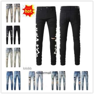 Przyjazdy Jean Amari Designer dziki amirl Pants amirlies męs luksus am dżinsowe dżinsy amis spodnie imiri Coolguy Biker amiiri man clo new 1z7y