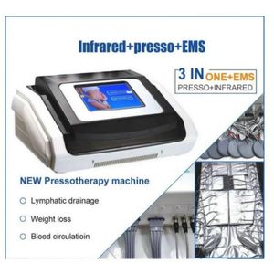 Máquina de emagrecimento 3 em 1 Presso Far Infrared Drenagem Linfática Pressoterapia Massagem Terno Slim com 18 Air Bags