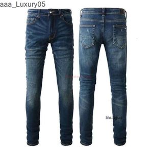 High amari Classic amirl Fashion amirlies 894 am amis Dark imiri Pants amiiri Fashion Designer Street Clothing ires Blue Jeans Jeans Denim Simples Slim Fit Washa L1U5