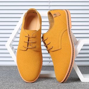 Dress Shoes Top Quality Brown Oxford Men Derby Loafers Big Size 48 Casual Mens Business Man Sneakers Yellow Fashion 231218