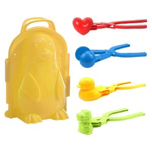 Outdoor-Gadgets Schneespielzeug-Set, 5-teiliges Schneeball-Maker-Werkzeug, Schneespielzeug für Kinder, Winter-Outdoor-Spielzeug, Schneeball-Clip, Schneespiele für Kinder und Erwachsene, 231218