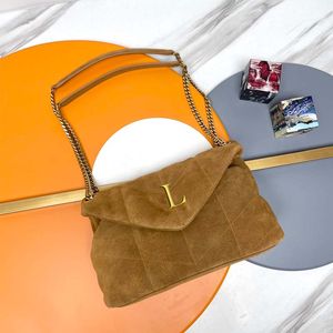 Designer-Luxus-Handtasche, gesteppte Designer-Kettentaschen, Mini-Puffer-Umhängetasche aus schwarzem Lackleder, stilvolle, vielseitige Umhängetasche mit Kette