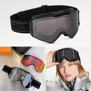 Máscara de lente dupla escudo óculos de sol inverno das mulheres dos homens esqui snowboard snowmobile alta qualidade 1 1 óculos neve à prova vento esqui glasse254l