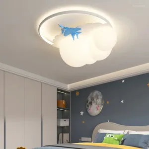 Luzes de teto moderno avião lâmpada led criança quarto menino decoração casa luz controle remoto luminária
