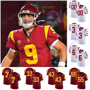 Anpassad USC Trojans södra Kalifornien fotbollströja NCAA College Marcus Allen Carson Palmer Austin Jackson Pittman Williams Kalil Leinart