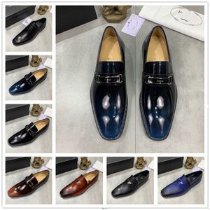 10modell 2024 italiensk slip på män designer klänningskor bröllop äkta läder män oxford skor munk rem svart grå män formella loafers män mocka