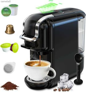 Coffee Makers Coffee Maker Single Serve HiBREW 5-in-1 Espresso Machine for Pods Kcup*/Nes* /DG*/ESE Pod/Espresso Powder Compatible L231219
