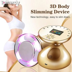 Ansiktsmassager RF LED Ultrasonic Cavitation Body Slimming Massager Machine Face Lyftande föryngring Fat Firming Device Ta bort celluliter 231218