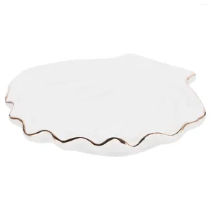Jewelry Pouches Conch Shaped Tray Nordic Style Ornaments Plate Accessories Holder (White)