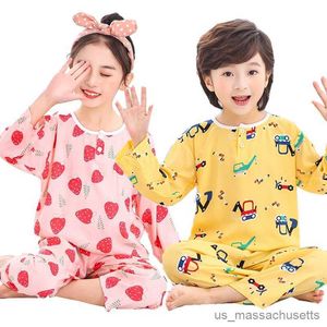 Pyjamas Pyjamas für Teenager-Mädchen, neue Sommer-Halbarm-Kinderkleidung, Jungen-Nachtwäsche, Baumwoll-Pyjama-Sets für Kinder von 8 9 10 12 14 Jahren