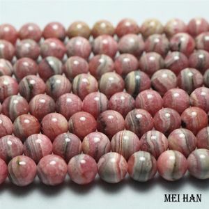 Meihan Natural 9-9 3mm rhodochrosite 1 Strand Smooth Round Beads for Jewelry Making Design CX2008152361