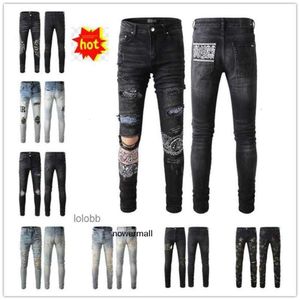 Hål lyxiga amari cyklist amirl denim amirlies jean am man amis designer imiri jeans amiiri byxor 2024 coolguy nya byxor ankomster herr kläder 2lv9