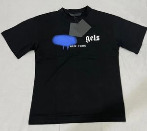 디자이너 티셔츠 남성 Tshirts 티 여성 TSHIRT 고급 브랜드 의류 셔츠 스프레이 편지면 짧은 슬리브 남성 여성 티 셔츠 의류 탑 S M L XL