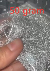 Tırnak parıltısı toptan 50 gram/çanta yansıtıcı elmas çivi parıltı kırmızı gümüş köpüklü toz kristal ince parlak pigment tırnak sanat süslemeleri 231218