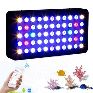 Full Spectrum LED Aquarium Light Bluetooth Control Dimmable Marine Grow Lights for Coral Reef Fish Tank Plant303O