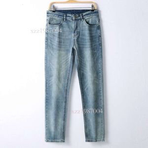Дизайнерские джинсы большого модного размера, 2024, облегающие, узкие, с прямыми штанинами, эластичные, осенне-зимние, толстые мужские, из ясеня