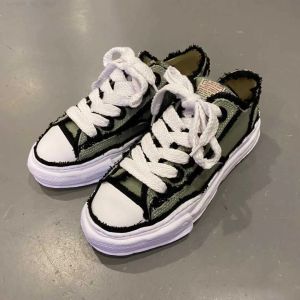 Branded MMY Co Dissoing Shoes Designer Casual Shoes Maison Mihara Yasuhiro Green Thick Soled Lovers' Daddy Sports Casual Board Shoes