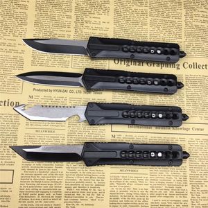 Coltello 4 Style MICRO TECH 8 fori OTF AUTO Lama in acciaio 440C da 3,74 pollici, manici in lega di zinco e alluminio, coltelli tattici da campeggio all'aperto Coltelli tascabili EDC UT85 BM 3300 3400 4600