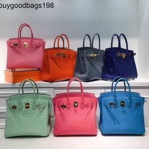 Designers bolsas BirkensDesigner bolsa de couro de avestruz feminina 2023 novo estilo 30 polegadas bolsa grande capacidade